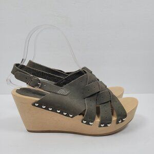 Esprit Luz Slide Women's Grey Wedge US Size 7.5 EU 38 Like New